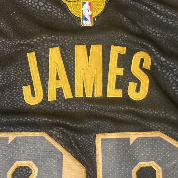 LA Lakers LeBron James #23 Nike Wish NBA Swingman Jersey Size 56 Black Stitched - Picture 11 of 16